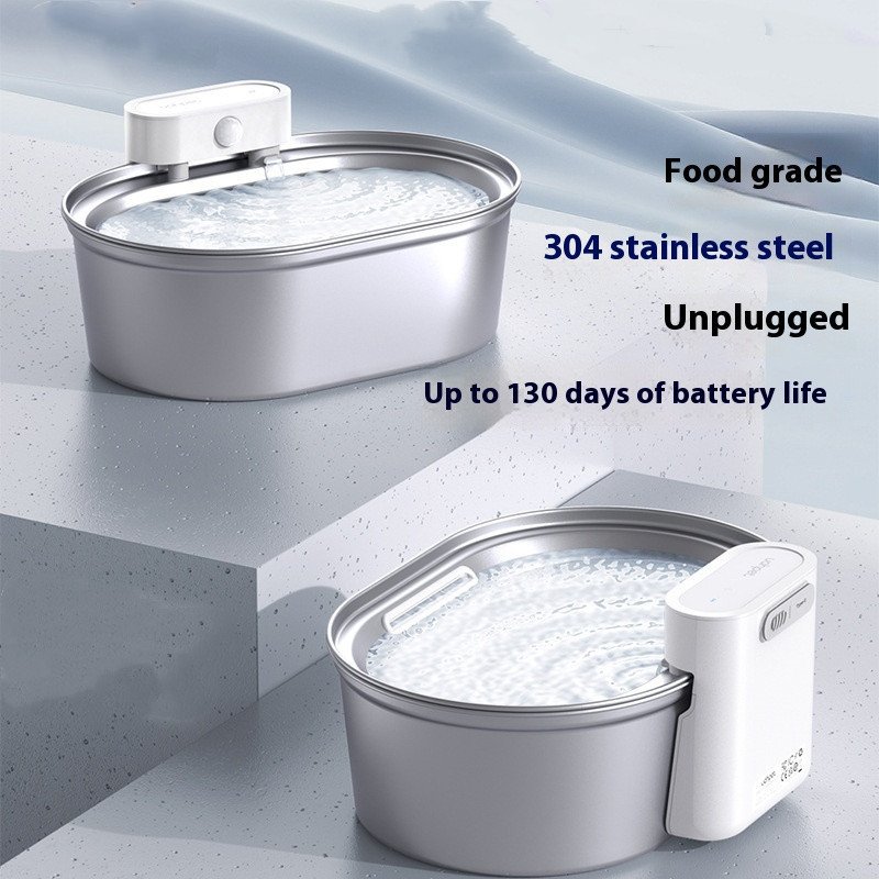 Uha 304 Stainless Steel Pet Water Dispenser Cat And Dog Automatic Integrated Int - Image 3