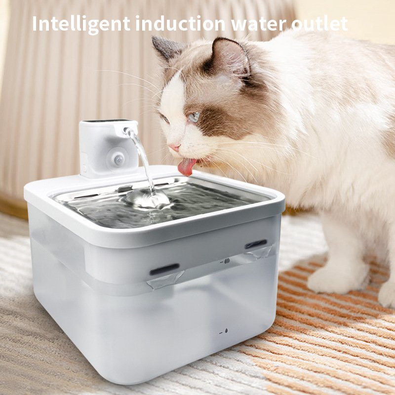 Intelligent Self-circulating Rechargeable Wireless Induction Pet Dog Water Dispe - Image 3