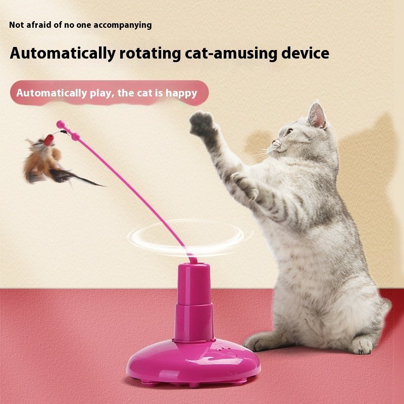 Pet Cat Toy Automatic Rotation Cat Pole Toy