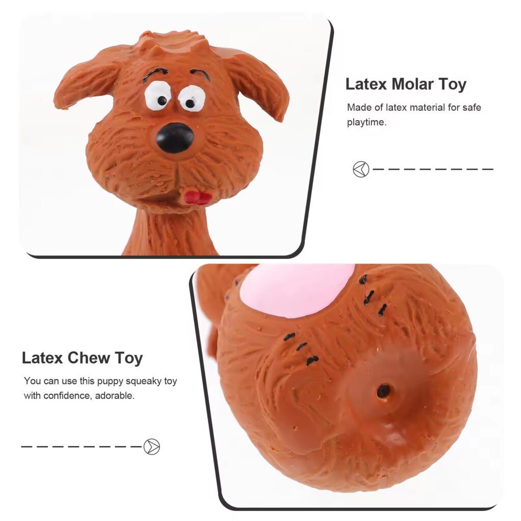 Squeaky Latex Chew Toys, 4-Pack