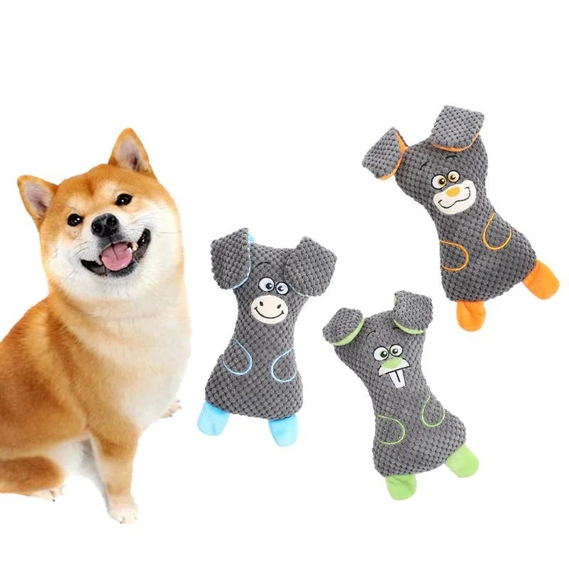 Dog Plush Bites Toys Squeak Cute Animal Shapes Grind Teeth And Clean Teeth Inter