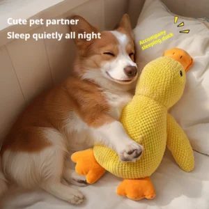 Pet Plush Toy Dog Calming Duck Stuffed Duck Toys Chew Toy Squeaky For Puppy Pet...