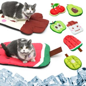 Dog Cooling Mat Pet Beds Cat Rug Ice Silk Pet Self Cooling Pad Blanket Summer...